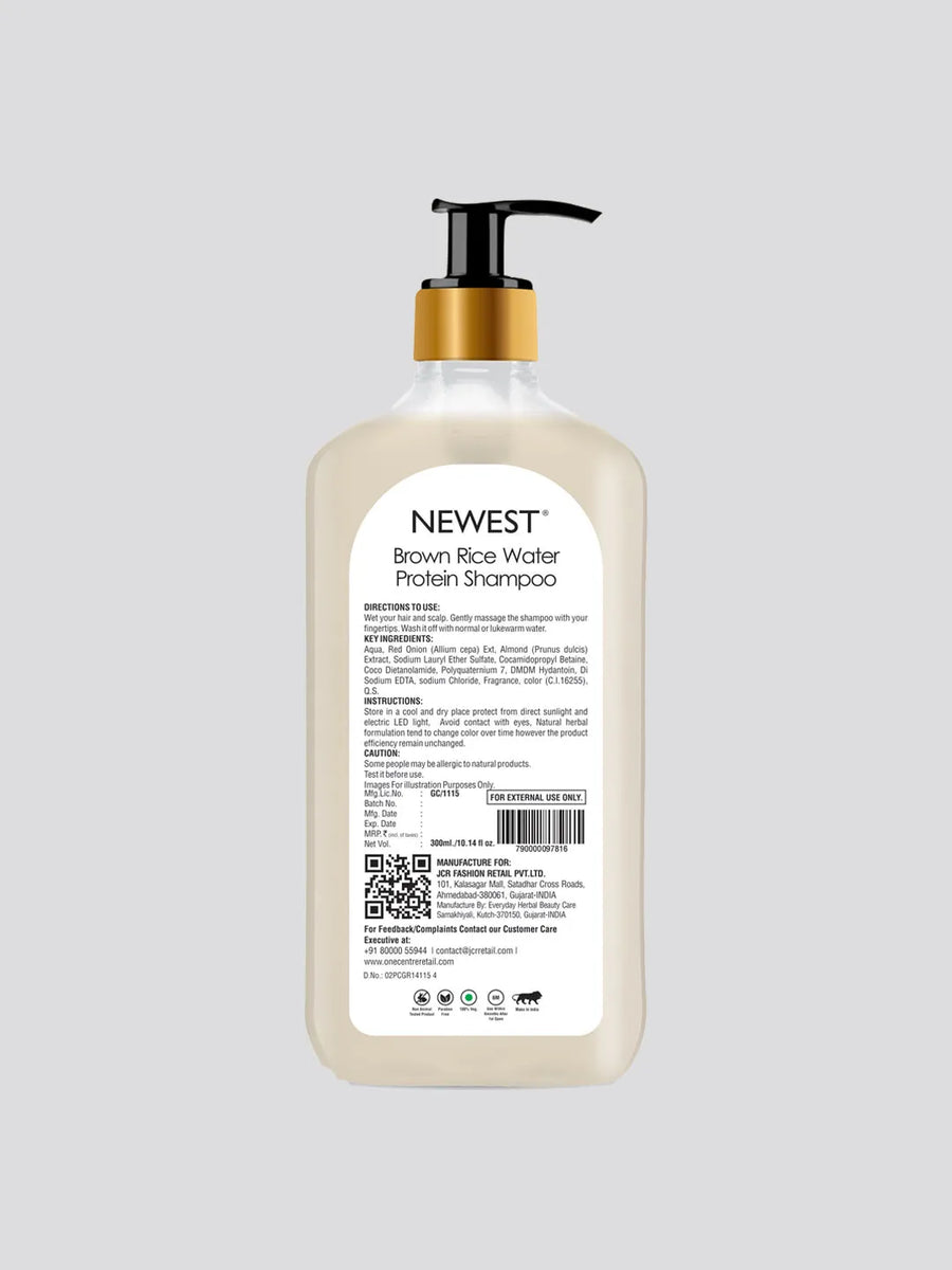 NEWEST BROWN RICE WATER PROTEIN SHAMPOO 300ML