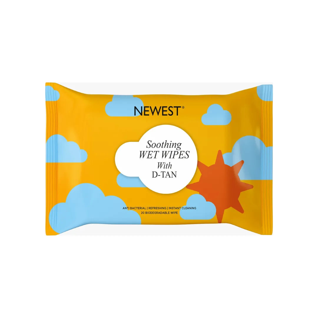NEWEST SOOTHING WET WIPES WITH D-TAN - 20 PULLS