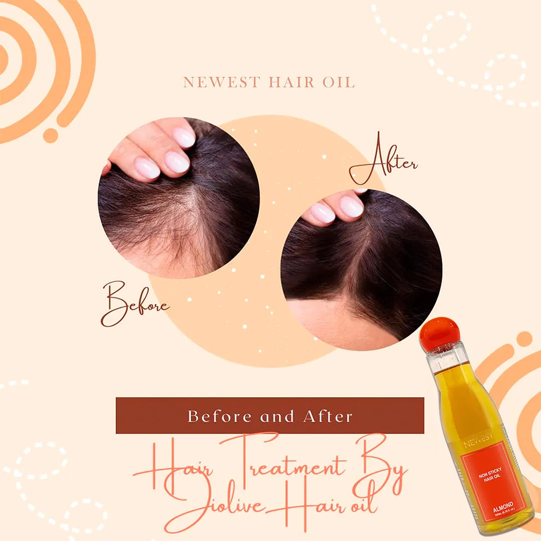 NEWEST NON STICK HAIR OIL ALMOND 200ML