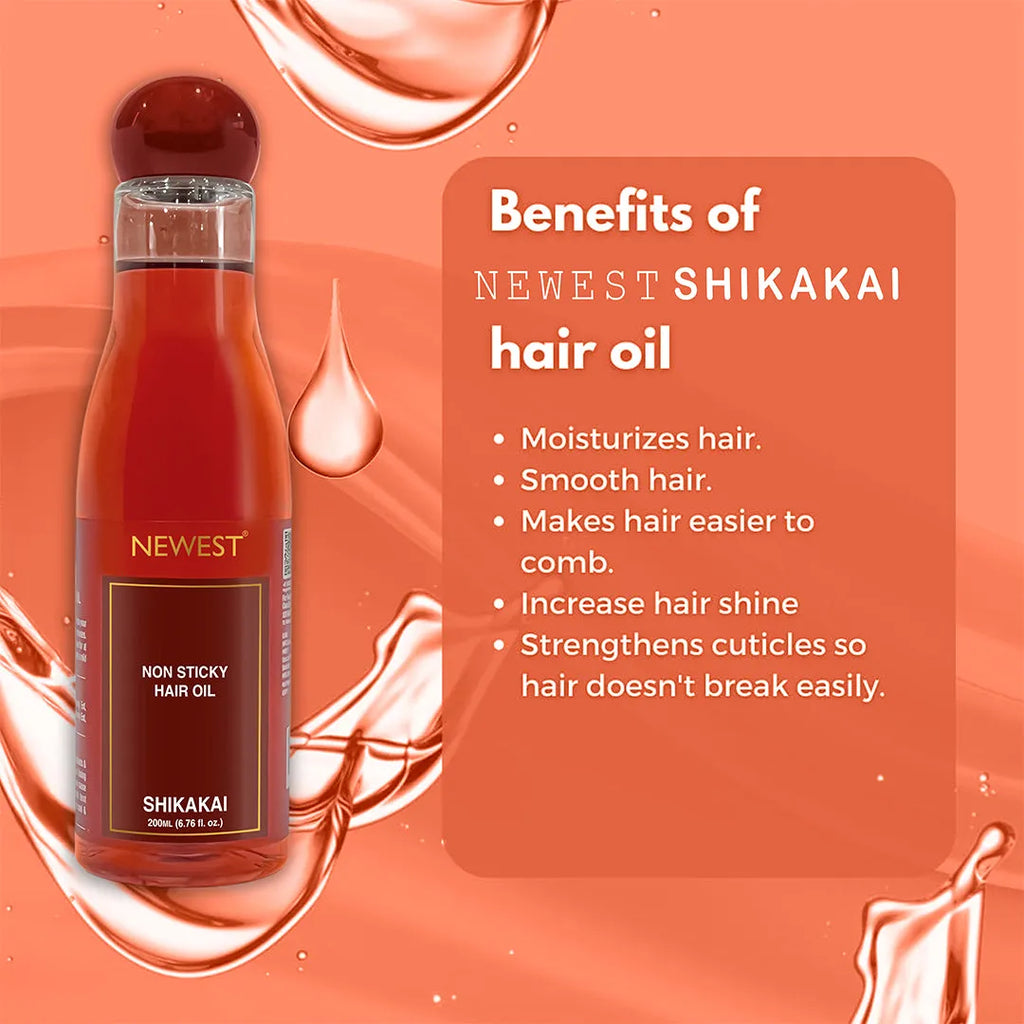 NEWEST NON STICK HAIR OIL SHIKAKAI 200ML
