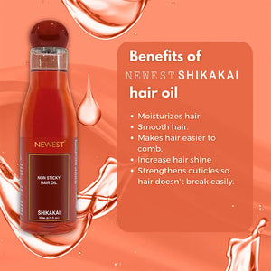 NEWEST NON STICK HAIR OIL SHIKAKAI 200ML