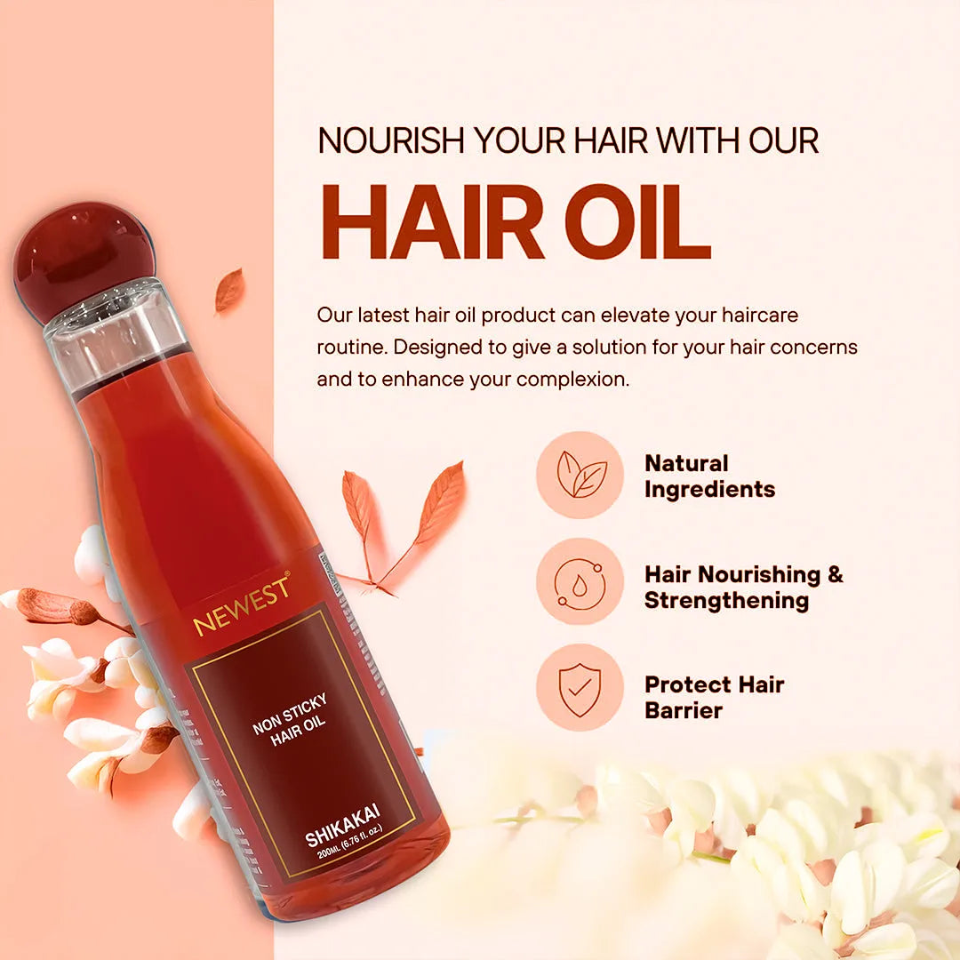 NEWEST NON STICK HAIR OIL SHIKAKAI 200ML