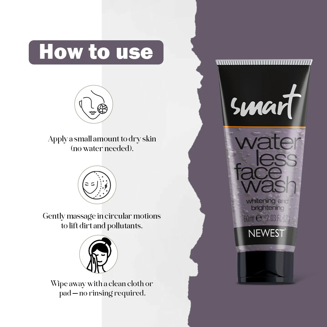 NEWEST SMART WATERLESS FACEWASH - Whitening & Brightening (60ML)