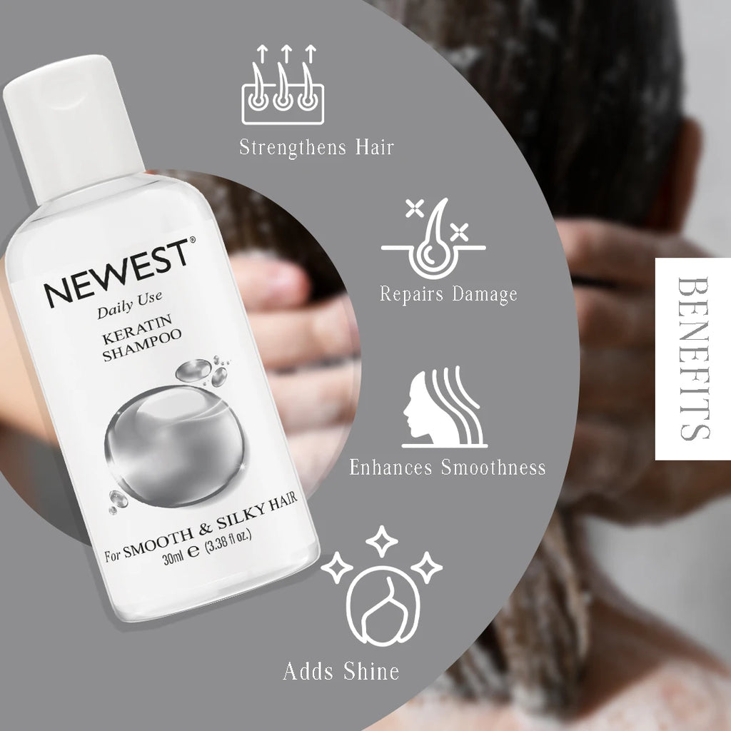 NEWEST DAILY USE KERATIN SHAMPOO & CONDITIONER (30ML X 2)
