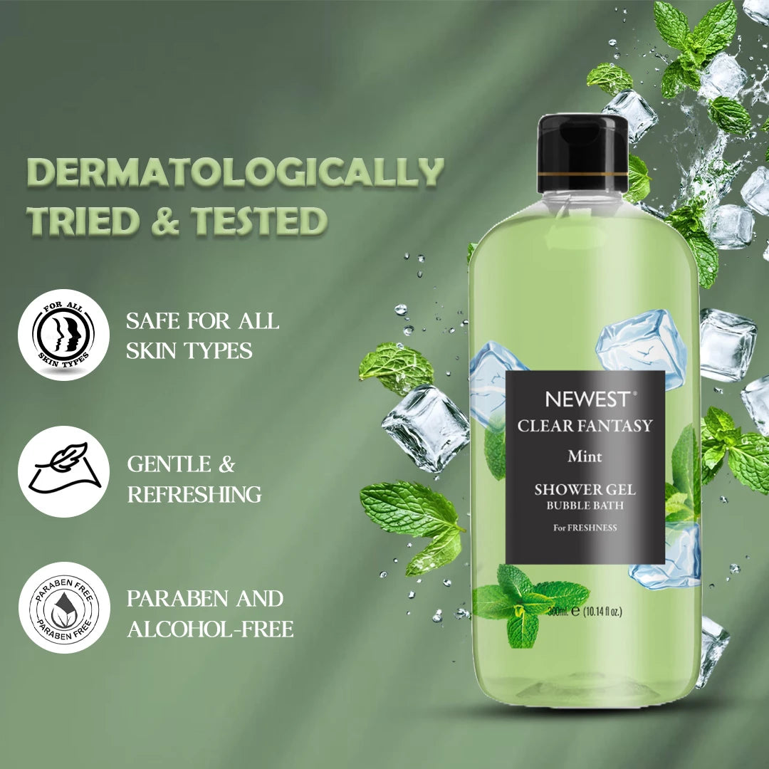 NEWEST CLEAR FANTASY MINT SHOWER GEL 300ML