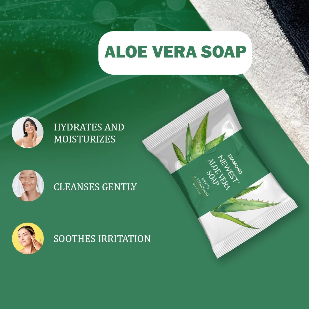 NEWEST ALOE VERA SOAP SMOOTH & REFRESHING 75GM