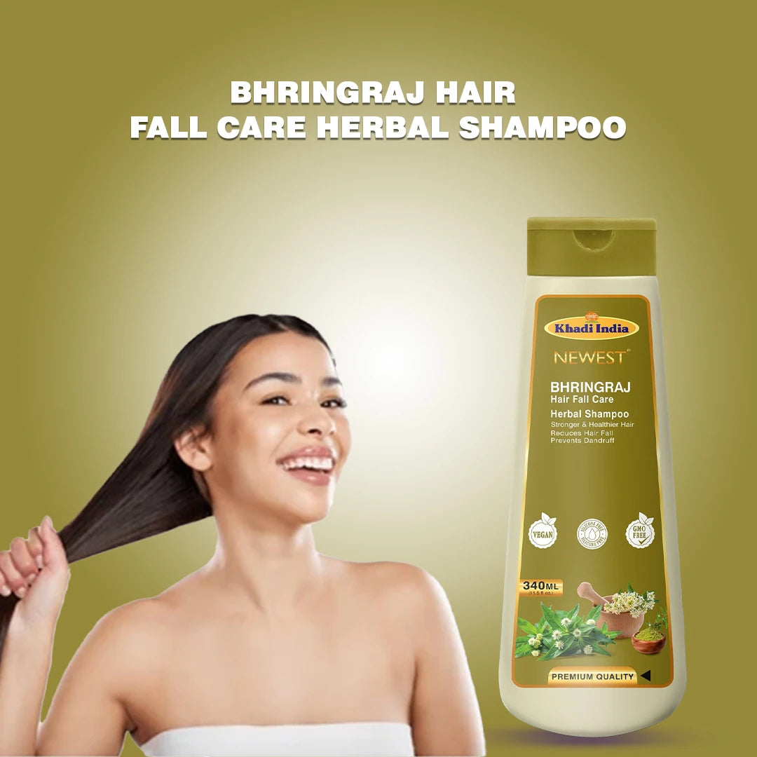 NEWEST BHRINGRAJ HAIR FALL CARE HERBAL SHAMPOO 340ML