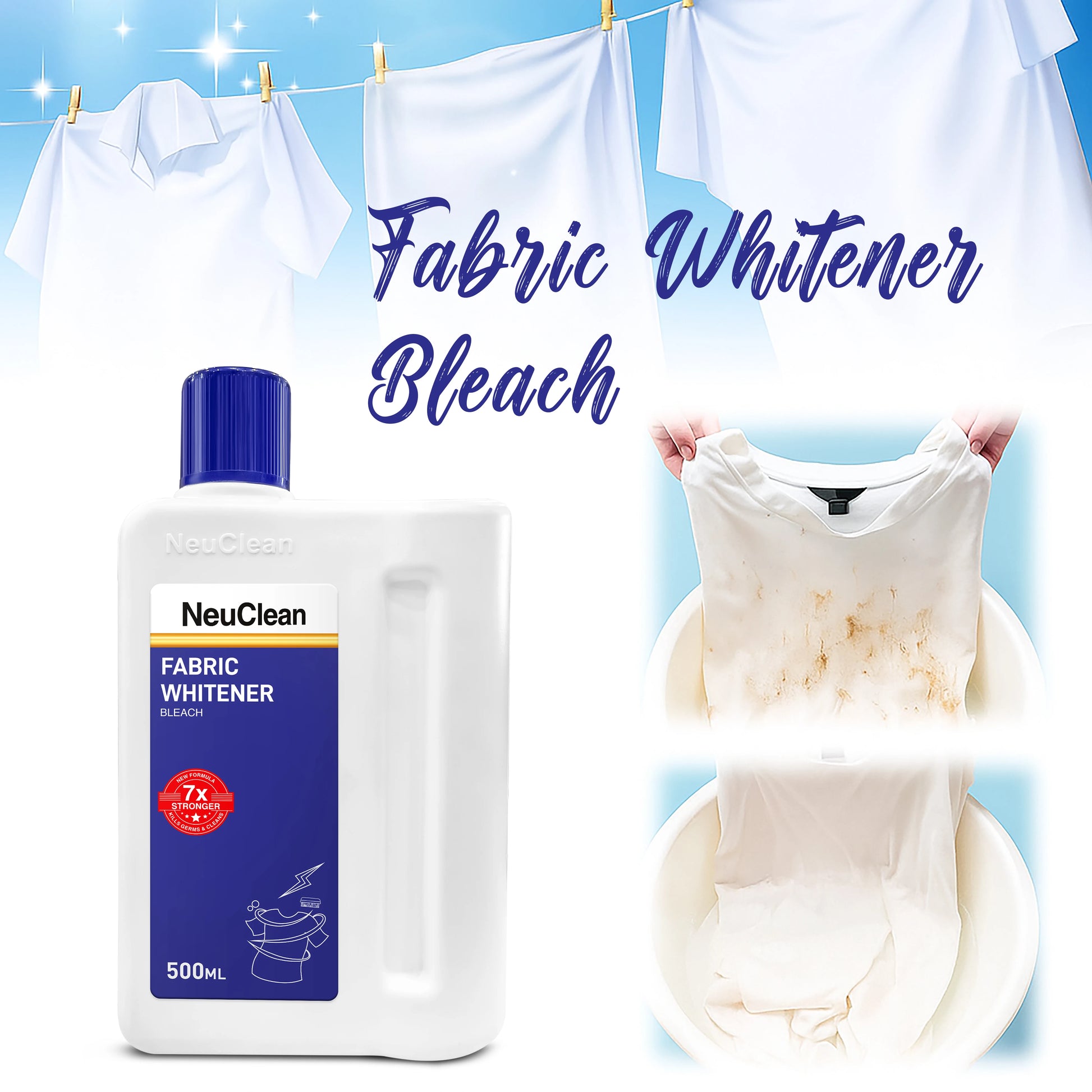 NEUCLEAN FABRIC WHITENER BLEACH (500ML)