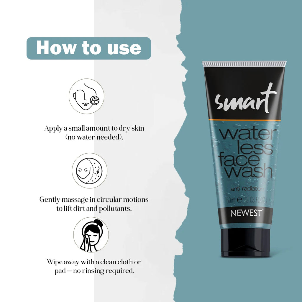 NEWEST SMART WATERLESS FACE WASH - ANTI RADIATION (60ML)