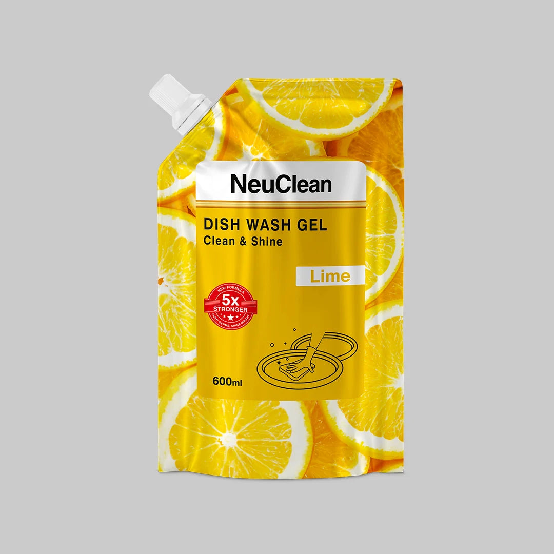 NEUCLEAN DISH WASH GEL LIME REFILLER PACK 600ML