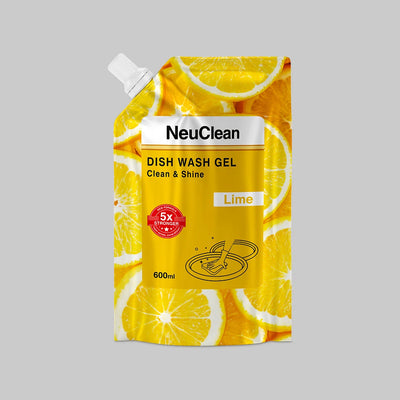 NEUCLEAN DISH WASH GEL LIME REFILLER PACK 600ML