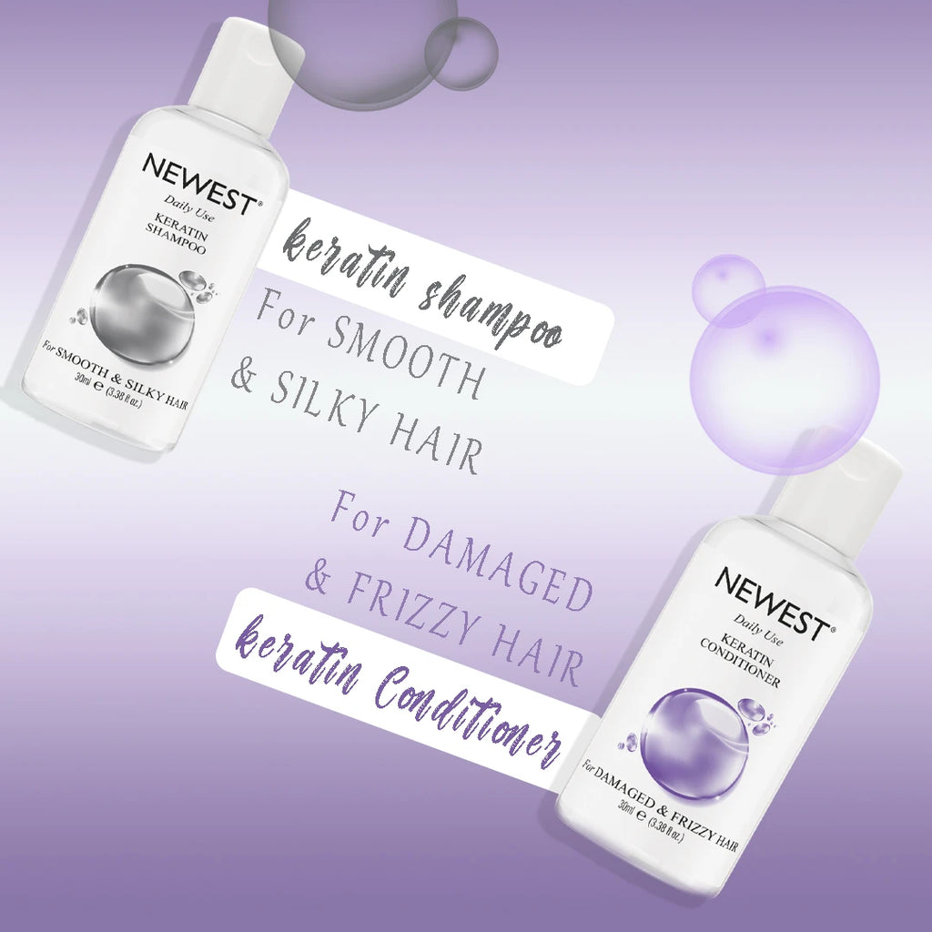 NEWEST DAILY USE KERATIN SHAMPOO & CONDITIONER (30ML X 2)