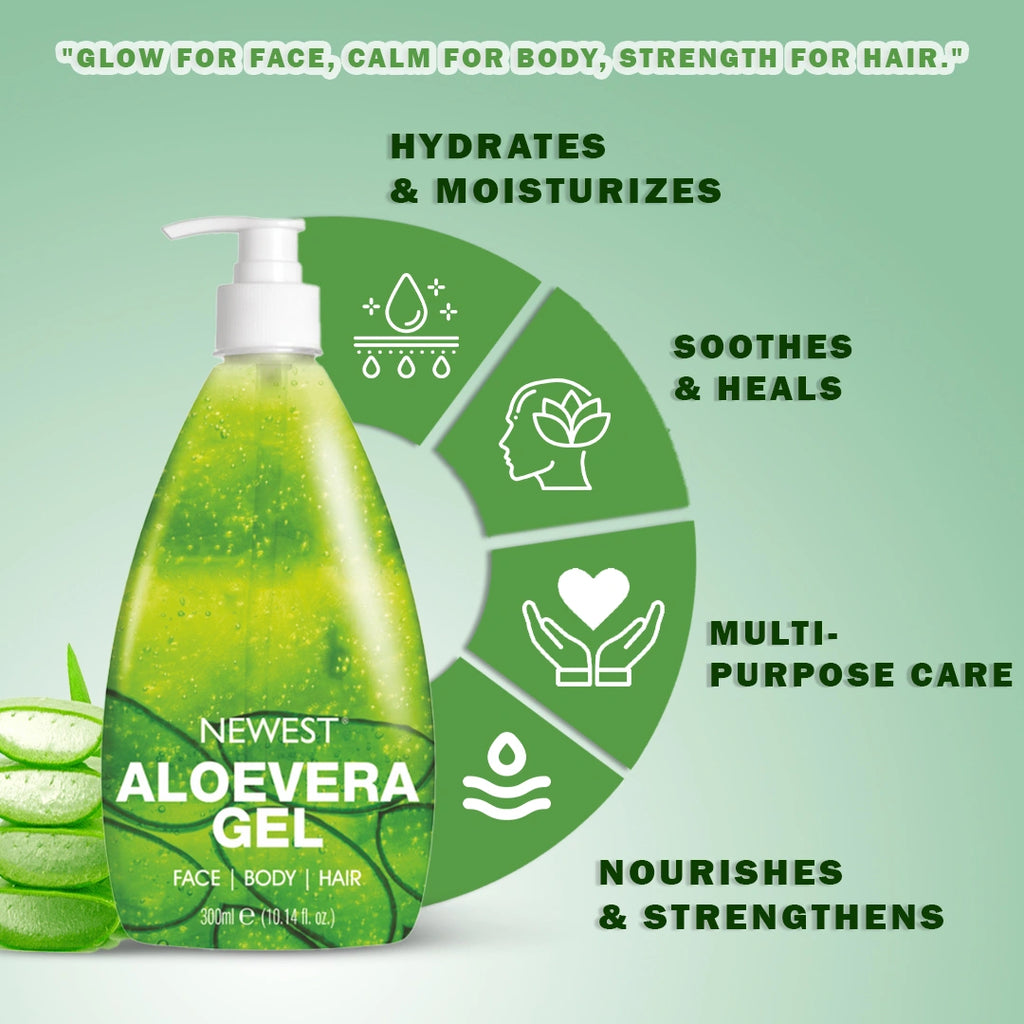 NEWEST ALOE VERA SKIN AND HAIR CARE COMBO