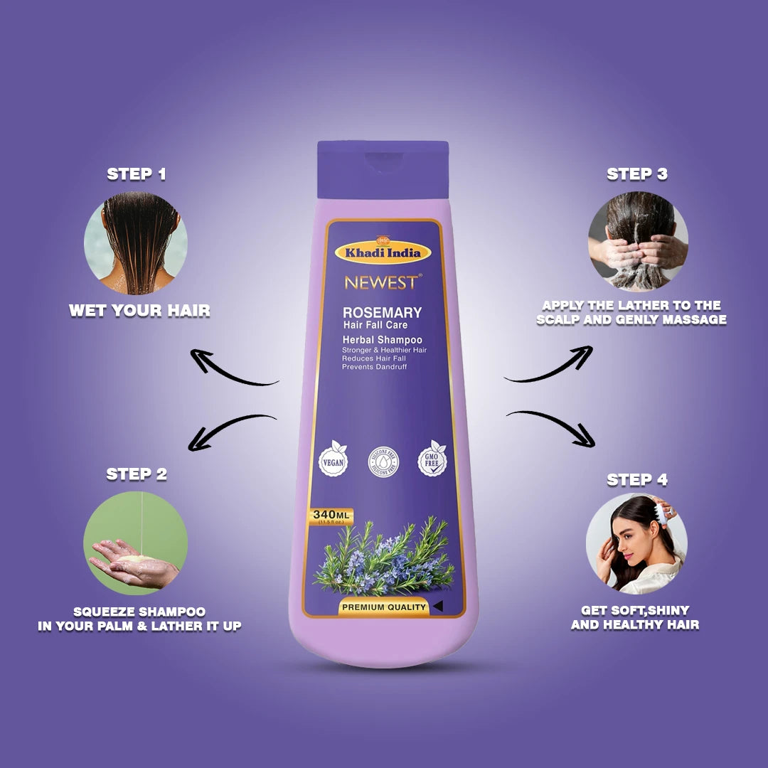 NEWEST ROSEMARY HAIR FALL CARE HERBAL SHAMPOO 340ML